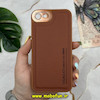 قاب گوشی iPhone 7 - iPhone 8 - iPhone SE 2020 - iPhone SE 2022 آیفون طرح چرمی کلاسیک HARD یانگ کیت YOUNG KIT متال کیس محافظ لنز دار قهوه ای کد 664