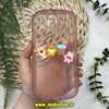 قاب گوشی iPhone 13 Pro Max آیفون طرح ژله ای شفاف بالشتی سه بعدی عروسکی محافظ لنز دار گلبهی کد 823