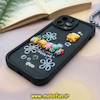 قاب گوشی iPhone 13 Pro Max آیفون طرح سیلیکونی Solid عروسکی برجسته محافظ لنزدار طرح خانواده باب اسفنجی مشکی کد 828