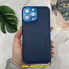 قاب گوشی iPhone 13 Pro Max آیفون طرح چرمی کلاسیک HARD یانگ کیت YOUNG KIT متال کیس محافظ لنز دار سرمه ای کد 837