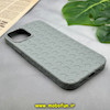 قاب گوشی iPhone 12 - iPhone 12 Pro آیفون سیلیکونی اورجینال Q SERIES طرح بافت حصیری زیر بسته خاکستری کد 976