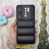 قاب گوشی Redmi 9 - Poco M2 شیائومی سیلیکون ژله ای  پافر PC زیر بسته محافظ لنز دار مشکی کد 30396