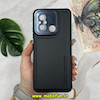 قاب گوشی Redmi 12C - Poco C55 - Redmi 11A شیائومی طرح چرمی کلاسیک HARD یانگ کیت YOUNG KIT متال کیس محافظ لنز دار مشکی کد 546
