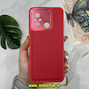 قاب گوشی Redmi 12C - Poco C55 - Redmi 11A شیائومی طرح چرمی کلاسیک HARD یانگ کیت YOUNG KIT متال کیس محافظ لنز دار قرمز کد 550