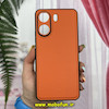 قاب گوشی Redmi 13C - Poco C65 شیائومی اورجینال چرمی Leather Case لدر کیس Q Series نارنجی کد 377