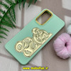 قاب گوشی Redmi Note 11 4G - Redmi Note 11S - Redmi Note 12S شیائومی سیلیکونی ژله ای سه بعدی برجسته گلد لاین طرح خرس تدی سبز پاستلی کد 1037