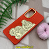 قاب گوشی Redmi Note 11 4G - Redmi Note 11S - Redmi Note 12S شیائومی سیلیکونی ژله ای سه بعدی برجسته گلد لاین طرح خرس تدی قرمز کد 1042