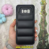 قاب گوشی Galaxy S8 Plus سامسونگ سیلیکون ژله ای  پافر PC زیر بسته محافظ لنز دار مشکی کد 30417