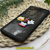 قاب گوشی Galaxy S22 Ultra سامسونگ طرح ژله ای شفاف بالشتی سه بعدی عروسکی محافظ لنز دار مشکی کد 485