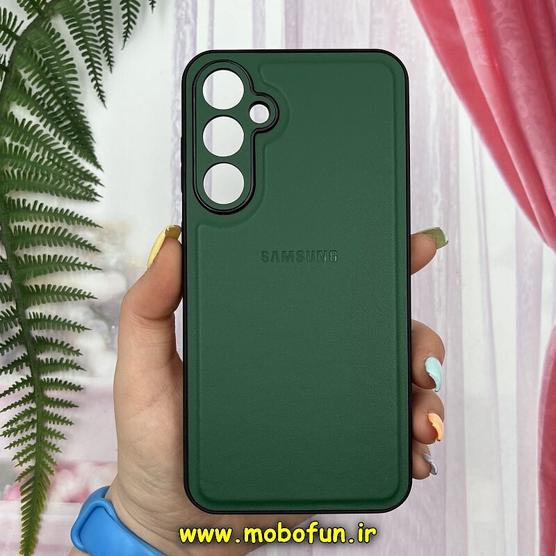 قاب گوشی Galaxy S23 FE سامسونگ اورجینال چرمی Leather Case لدر کیس Q Series سبز کد 309