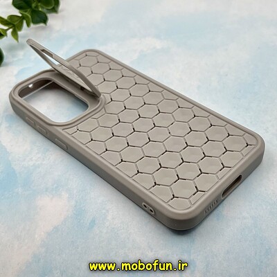 قاب گوشی Galaxy S23 FE سامسونگ سیلیکونی ژله ای استندشو کندو CASE PRO TOP کرم کد 314