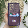 قاب گوشی Galaxy S23 Ultra سامسونگ طرح ژله ای شفاف بالشتی سه بعدی عروسکی محافظ لنز دار بنفش تیره کد 467