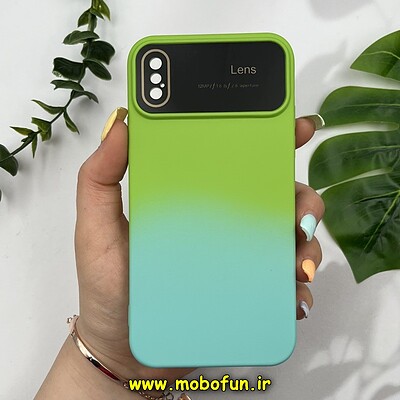 قاب گوشی iPhone X - iPhone XS آیفون سیلیکونی Camera Lens زیر بسته محافظ لنز دار دو رنگ کد 729