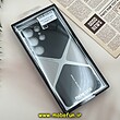 قاب گوشی Galaxy S24 Ultra سامسونگ اورجینال لاکچری دیزاین PHONE CASE محافظ لنزدار مشکی طوسی کد 260