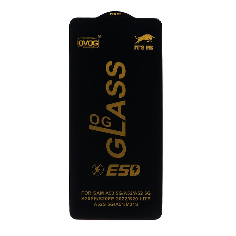 گلس شیشه ای OVOG سری ESD OG GLASS اورجینال مناسب برای گوشی های مدل Galaxy A51 - Galaxy A52 - Galaxy A52S - Galaxy A53 - Galaxy M31S - Galaxy S20 FE