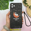 قاب گوشی Galaxy A04 - Galaxy M13 5G سامسونگ طرح سیلیکونی فانتزی محافظ لنز دار دارای آویز بند سیلیکونی طرح فضانورد مشکی کد 10009