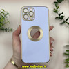 قاب گوشی iPhone 12 Pro Max آیفون طرح ژله ای مای کیس مگ سیف Magsafe گلد لاین دور طلایی محافظ لنز دار شیشه ای یاسی کد 20001