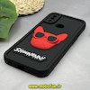 قاب گوشی Galaxy A10S سامسونگ طرح سیلیکونی Solid عروسکی برجسته محافظ لنزدار طرح سگ بولداگ جنتلمن مشکی قرمز کد 10025