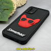 قاب گوشی Galaxy A51 سامسونگ طرح سیلیکونی Solid عروسکی برجسته محافظ لنزدار طرح سگ بولداگ جنتلمن مشکی قرمز کد 10114