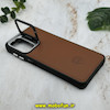 قاب گوشی Galaxy A15 سامسونگ اورجینال متال کیس Metal اورجینال CASE PRO طرح چرمی اورجینال اوزاکی OZAKI دور سیلیکونی استندشو قهوه ای کد 10538