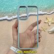 قاب گوشی Galaxy A23 سامسونگ اورجینال متال کیس Metal طرح پشت طلق شفاف دور سیلیکونی آبی کد 10551