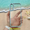 قاب گوشی Galaxy A24 سامسونگ اورجینال متال کیس Metal طرح پشت طلق شفاف دور سیلیکونی آبی کد 10552