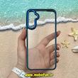 قاب گوشی Galaxy A34 سامسونگ اورجینال متال کیس Metal طرح پشت طلق شفاف دور سیلیکونی سرمه ای کد 10581