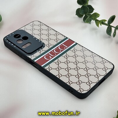 قاب گوشی Poco F4 - Redmi K40S شیائومی پشت گلس آینه ای CASETIFY طرح لاکچری گوچی GUCCI محافظ لنزدار مشکی کد 20118