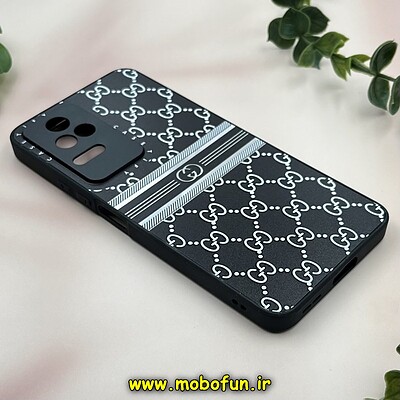 قاب گوشی Poco F4 - Redmi K40S شیائومی پشت گلس آینه ای CASETIFY طرح لاکچری گوچی GUCCI محافظ لنزدار مشکی کد 20119