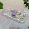 قاب گوشی iPhone 13 آیفون اورجینال ژله ای اکلیلی شفاف عروسکی برجسته محافظ لنز دار کد 10666