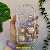 قاب گوشی iPhone 13 آیفون اورجینال ژله ای اکلیلی شفاف عروسکی برجسته محافظ لنز دار کد 10666