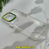 قاب گوشی iPhone 15 Pro Max آیفون اورجینال LUCKY CASE طرح طلقی شیشه ای شفاف کپسولی دکمه کرومی سفید کد 10704