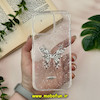 قاب گوشی iPhone 15 Pro Max آیفون لاکچری طلقی شفاف رزینی طرح شاین فلزی پروانه کد 10705