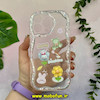 قاب گوشی iPhone 15 Pro Max آیفون اورجینال ژله ای اکلیلی شفاف عروسکی برجسته محافظ لنز دار کد 10707
