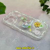 قاب گوشی iPhone 15 Pro Max آیفون اورجینال ژله ای اکلیلی شفاف عروسکی برجسته محافظ لنز دار کد 10707