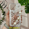 قاب گوشی iPhone 15 Pro Max آیفون اورجینال ژله ای اکلیلی دستبندی مرواریدی شفاف برجسته کد 10710