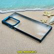 قاب گوشی Galaxy Note 20 Ultra سامسونگ اورجینال متال کیس Metal طرح پشت طلق شفاف دور سیلیکونی سرمه ای کد 10725