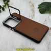 قاب گوشی Redmi 13C - Poco C65 شیائومی اورجینال متال کیس Metal اورجینال CASE PRO طرح چرمی اورجینال اوزاکی OZAKI دور سیلیکونی استندشو قهوه ای کد 10791