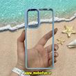 قاب گوشی Redmi Note 10 Pro 4G - Redmi Note 10 Pro Max شیائومی اورجینال متال کیس Metal طرح پشت طلق شفاف دور سیلیکونی آبی کد 10818