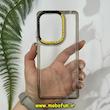 قاب گوشی Redmi Note 13 Pro 4G / Poco M6 Pro 4G / Redmi Note 14S شیائومی اورجینال LUCKY CASE طرح طلقی شیشه ای شفاف کپسولی دکمه کرومی دودی کد 10868
