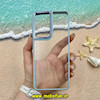 قاب گوشی Galaxy S21 Ultra سامسونگ اورجینال متال کیس Metal طرح پشت طلق شفاف دور سیلیکونی آبی کد 10902