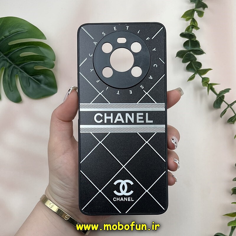 قاب گوشی Honor X9 4G - Honor X9 5G آنر پشت گلس آینه ای CASETIFY طرح لاکچری شنل CHANEL محافظ لنزدار مشکی کد 20165