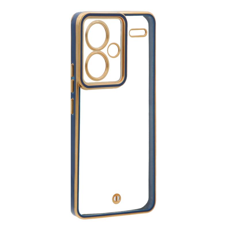 قاب گوشی Redmi Note 13 Pro Plus شیائومی طرح الکتروپلیتینگ ژله ای شفاف محافظ لنز دار سرمه ای کد 20222