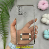 قاب گوشی Galaxy A21S سامسونگ طرح الکتروپلیتینگ ژله ای شفاف اورجینال طرح مگ سیف محافظ لنز دار نقره ای کد 11016
