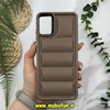 قاب گوشی Galaxy A05 سامسونگ اورجینال سیلیکونی سولید Solid پافر Puffer قهوه ای کد 10943