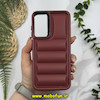 قاب گوشی Galaxy A15 سامسونگ اورجینال سیلیکونی سولید Solid پافر Puffer زرشکی کد 10990