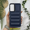 قاب گوشی Galaxy A15 سامسونگ اورجینال سیلیکونی سولید Solid پافر Puffer سرمه ای کد 10991