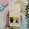 قاب گوشی Galaxy A15 سامسونگ طرح سیلیکونی Solid عروسکی Coffee برجسته محافظ لنزدار کرم کد 10998