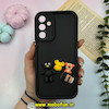 قاب گوشی Galaxy A15 سامسونگ طرح سیلیکونی Solid عروسکی Coffee برجسته محافظ لنزدار مشکی کد 10999