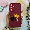 قاب گوشی Galaxy A15 سامسونگ طرح سیلیکونی Solid عروسکی Coffee برجسته محافظ لنزدار زرشکی کد 11000